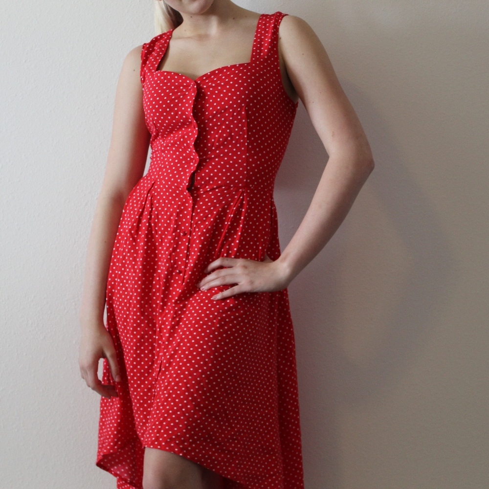 poke dot women's summer dress